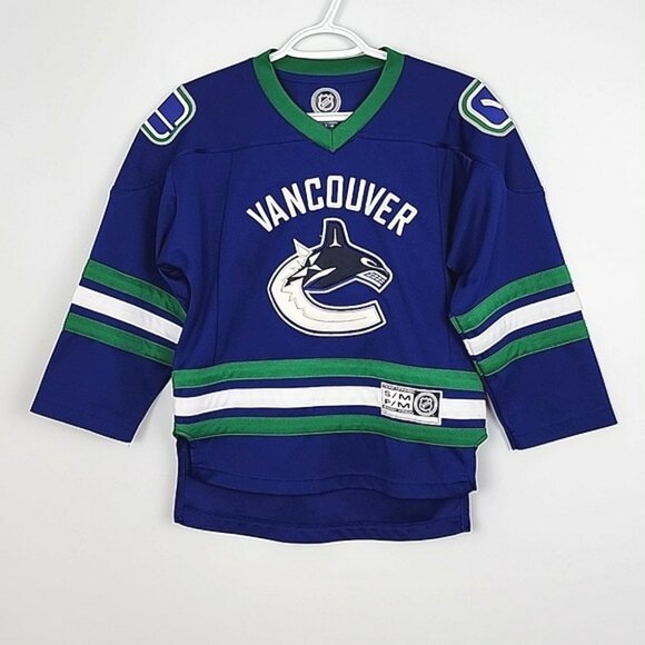 NHL Other - NHL Vancouver Canucks Youth Hockey Jersey Reebok Blue Classic Style Home Sz S/M